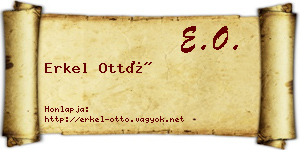 Erkel Ottó névjegykártya