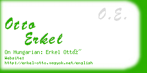 otto erkel business card